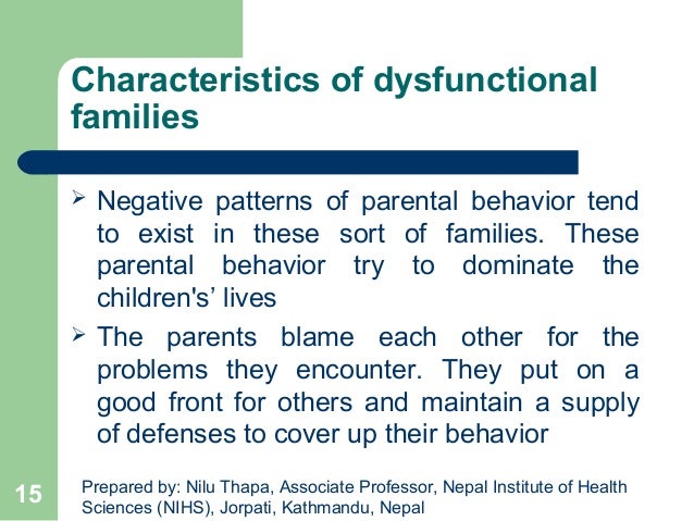 Functional and dysfunctional families