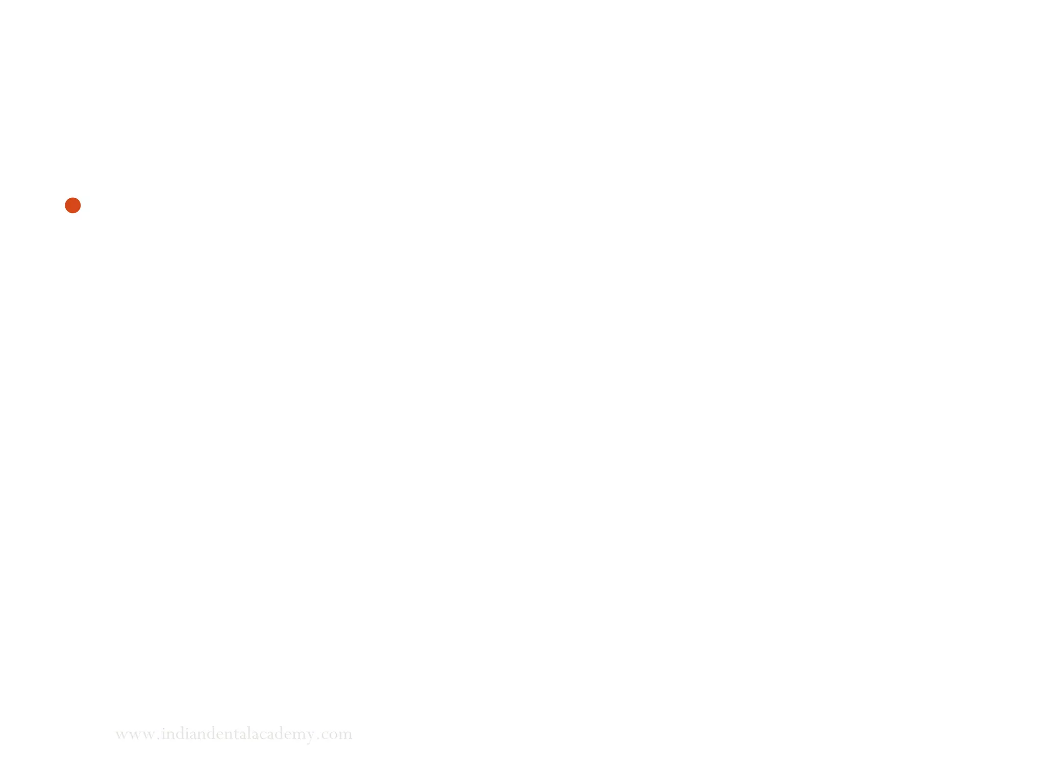 In the condyle and glenoid fossa, the pathway of
mesenchymal cells differs because of the two mechanisms of
bone formation. The glenoid fossa forms by intramembranous
ossification, here mesenchymal cells directly differentiate into
osteoblasts before forming bone.
www.indiandentalacademy.com
 