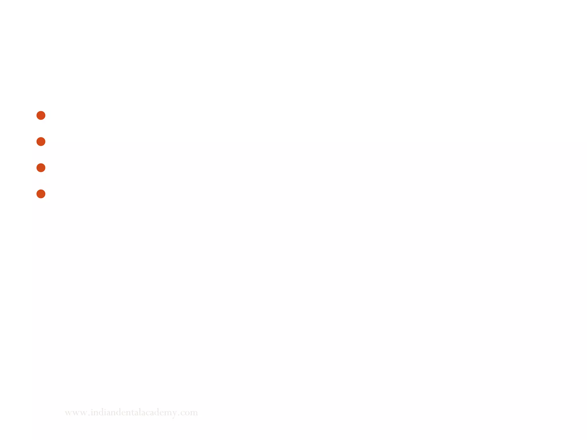 Steiner’s anaylsis:
An ANB angle of 2 ± 2° was considered Class I.
Angles greater than 4° were considered Class II.
Angles less than 0° were considered Class III.
www.indiandentalacademy.com
 