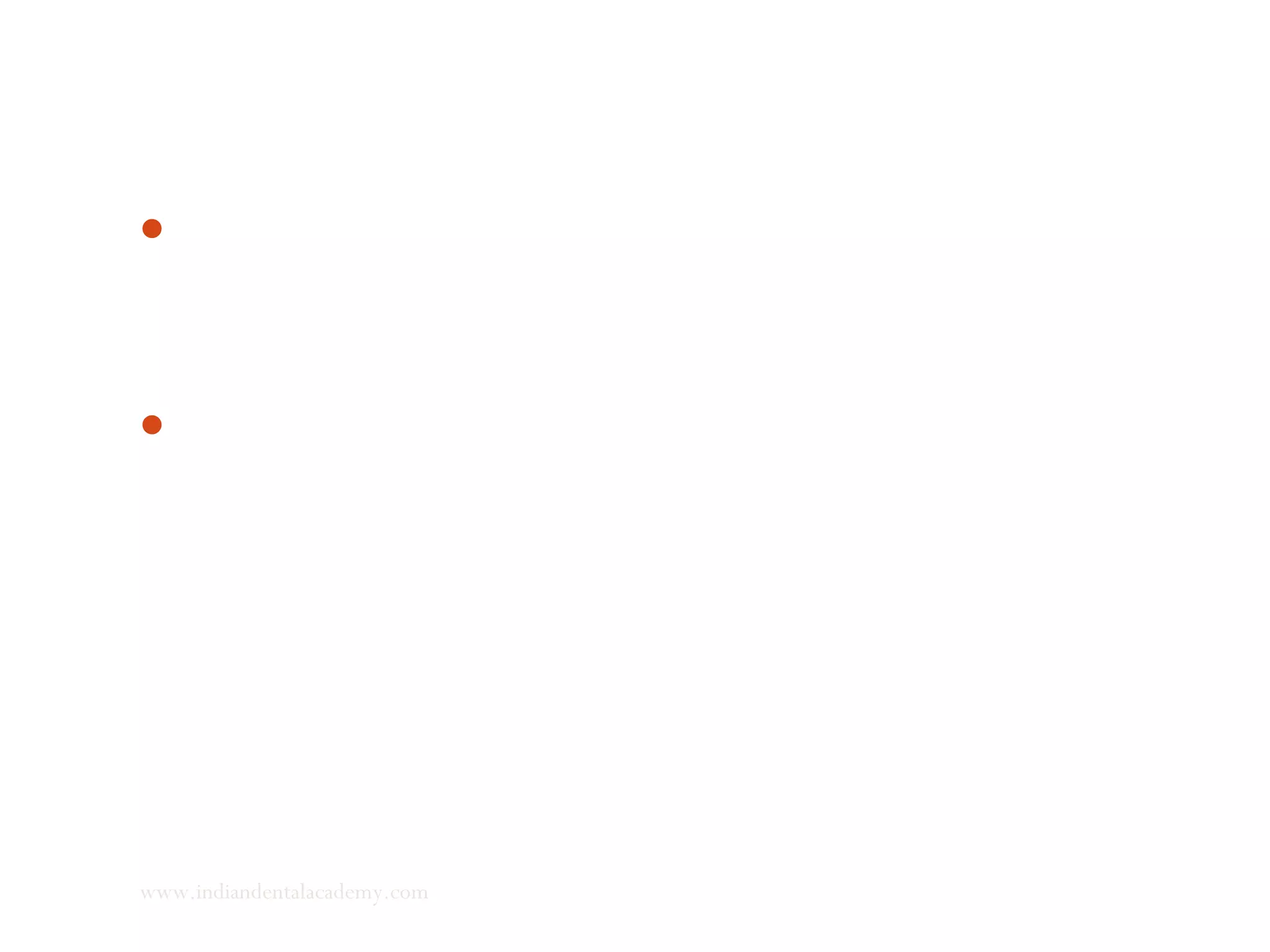 Anatomic, microscopic and histologic studies have shown that
the growth direction of the condyle coincides in general, with the
axis of individual trabeculae, located just inferior to the central
part of condylar cartilage.
Hence the condylar growth direction can be determined by
measuring the main axis of endochondral bone trabeculae in the
condyle and the angle it forms with the mandibular plane.
www.indiandentalacademy.com
 