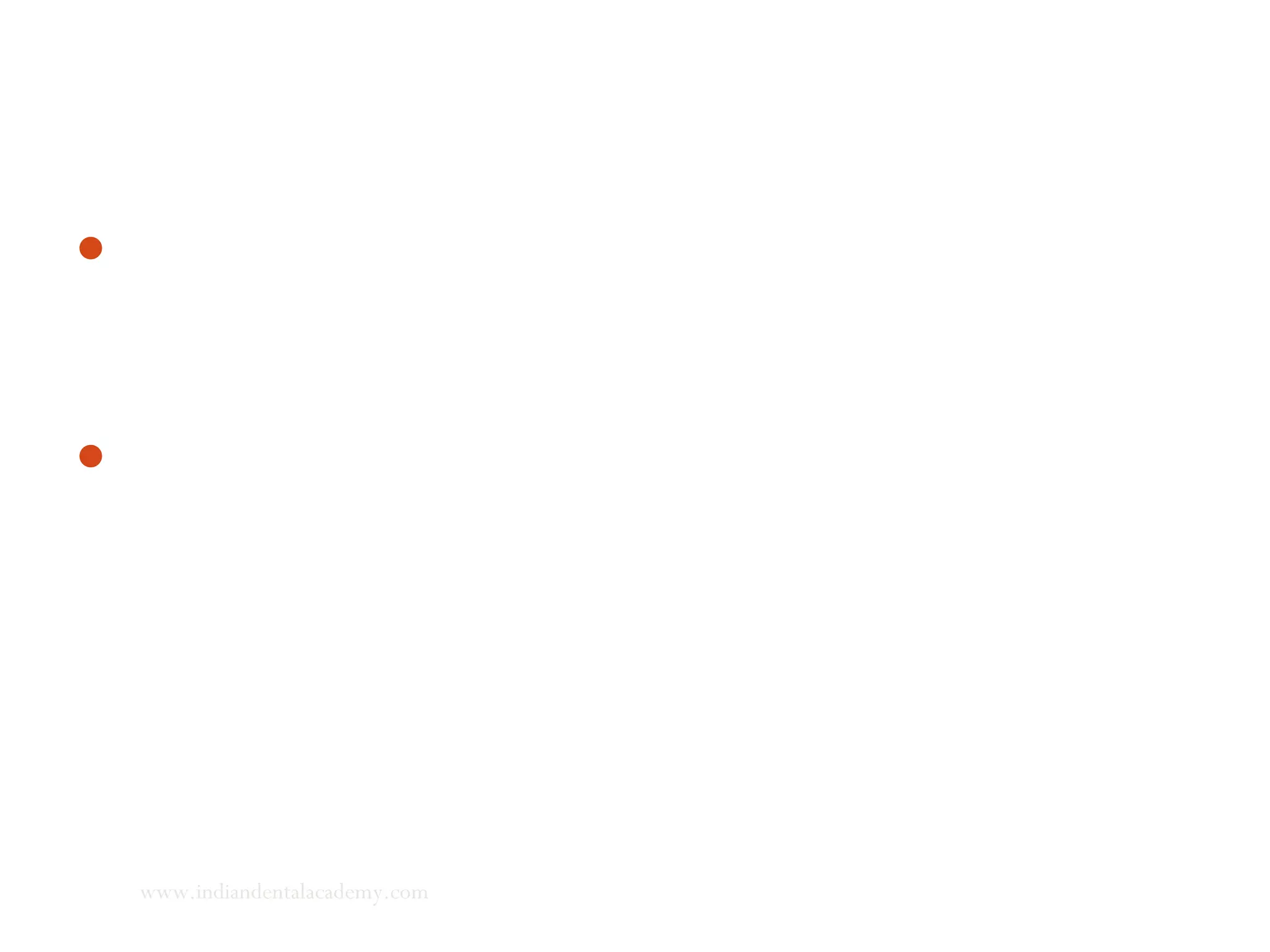 THE 2ND
AND 3RD
STUDIES (ALTUNA
,WOODSIDE 1977 , 1985 ) : These studies
attempted to clarify the experimental conditions
necessary to achieve increased mandibular length .
In this studies the mandible was opened 2mm , 4mm
, 8mm , and 12mm through the use of posterior
occlusal bite blocks with out any attempt to advance
the mandible .
www.indiandentalacademy.com
 