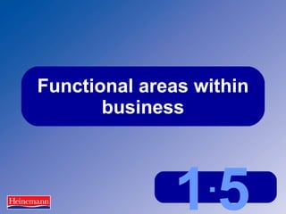 Functional areas within business 