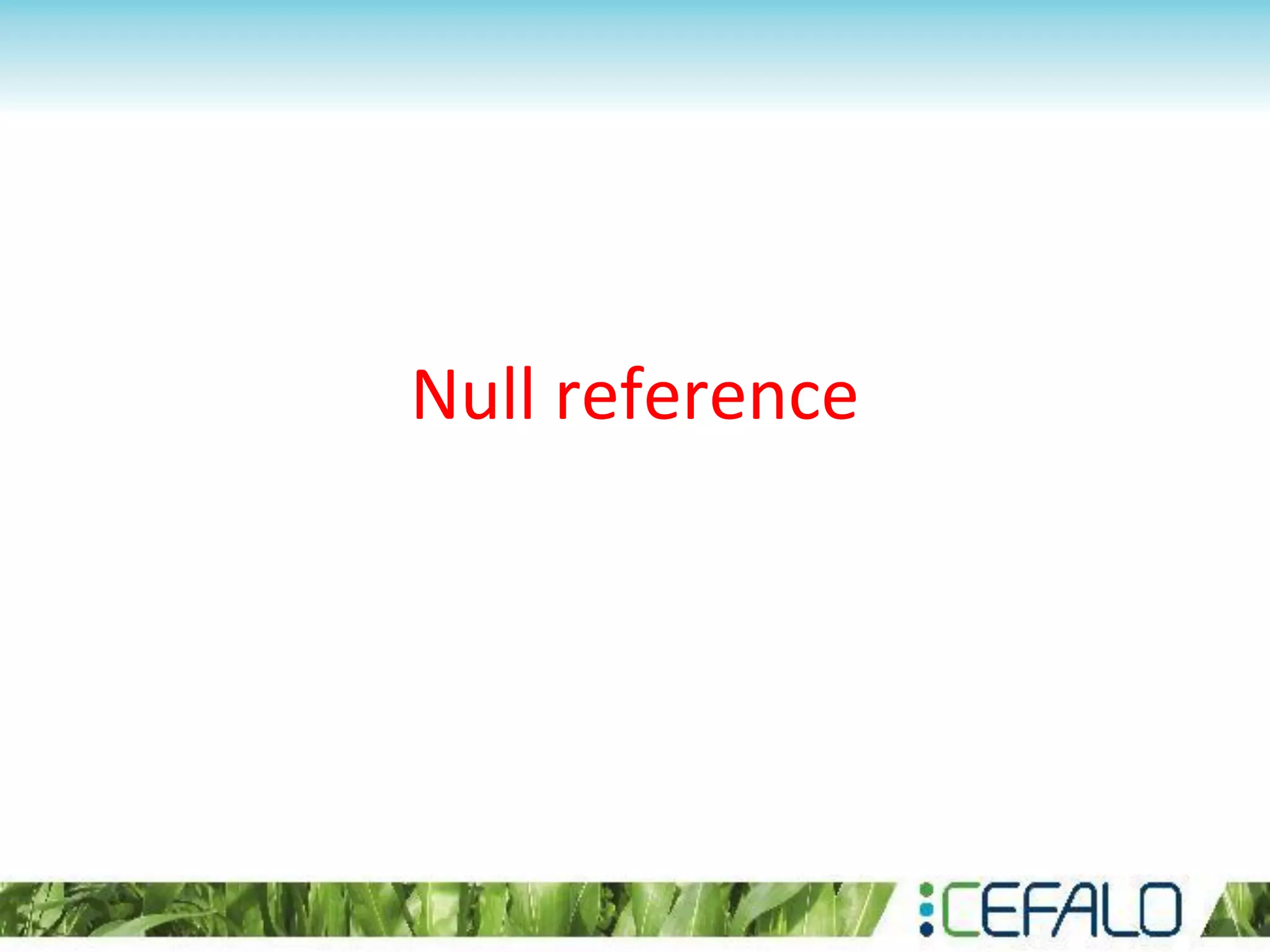 Null reference
 