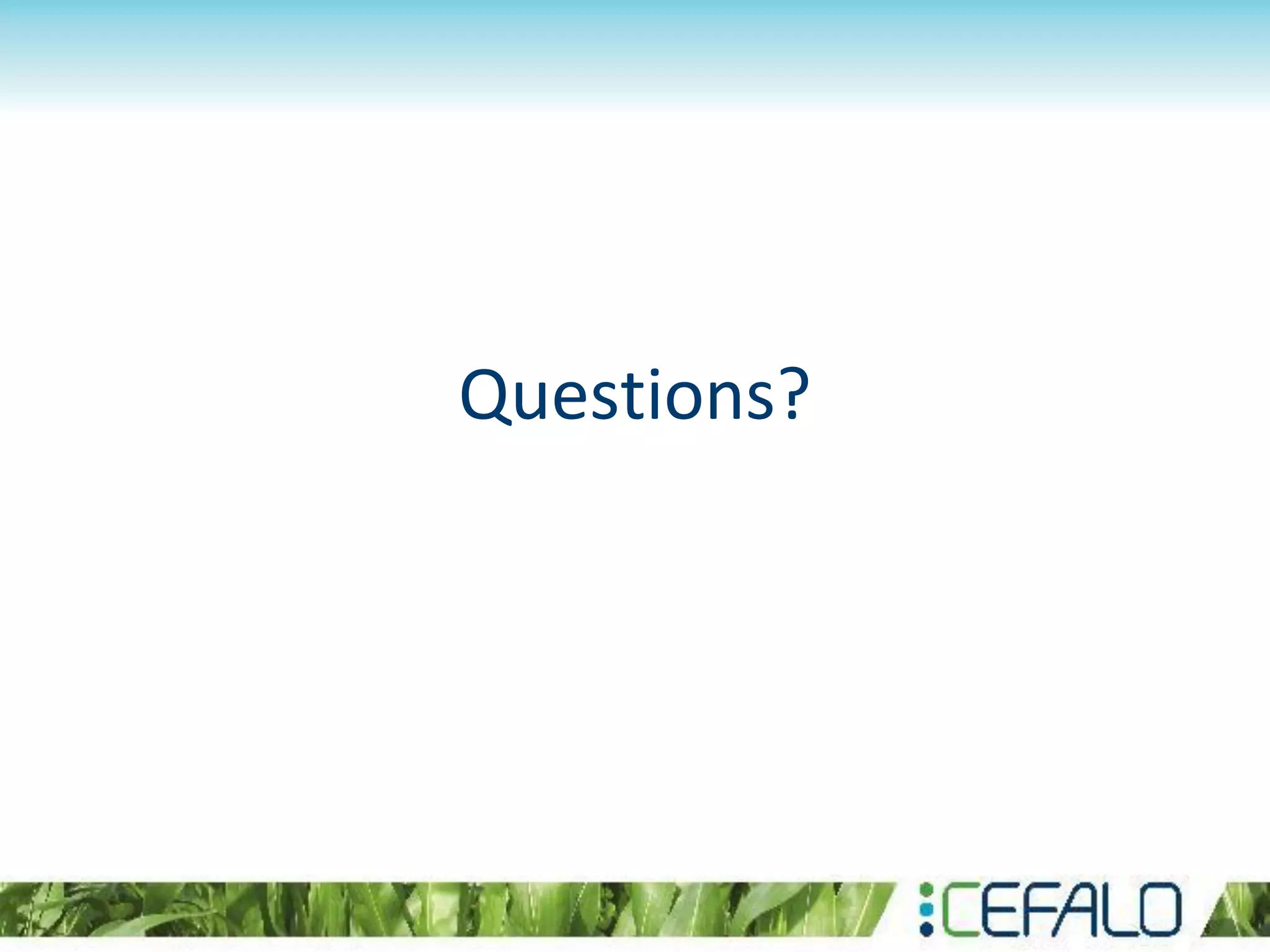 Questions?
 