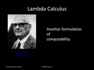 Computability, turing machines and lambda calculus | PPTX
