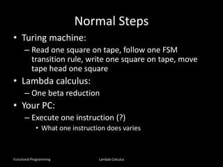 Computability, turing machines and lambda calculus | PPTX