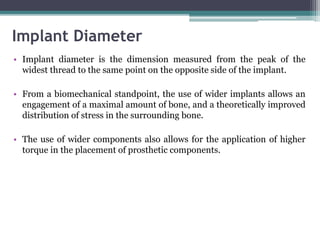 Functional basis of dental implants