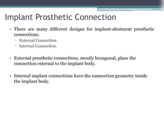Functional basis of dental implants