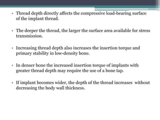 Functional basis of dental implants