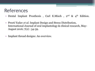 Functional basis of dental implants