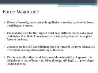 Functional basis of dental implants