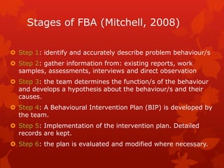 Functional behavioural assessment | PPTX