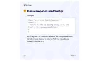 Functional Components vs. Class Components in React | PPT