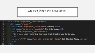 AN EXAMPLE OF BEM HTML
 
