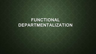 FUNCTIONAL
DEPARTMENTALIZATION
 