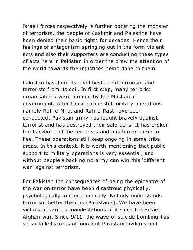 Terrorism In Pakistan Its Caueses Impacts Remedies Writing Letters Of Recommendation For Students also Examples Of Proposal Essays Example Of Thesis Statement For Essay