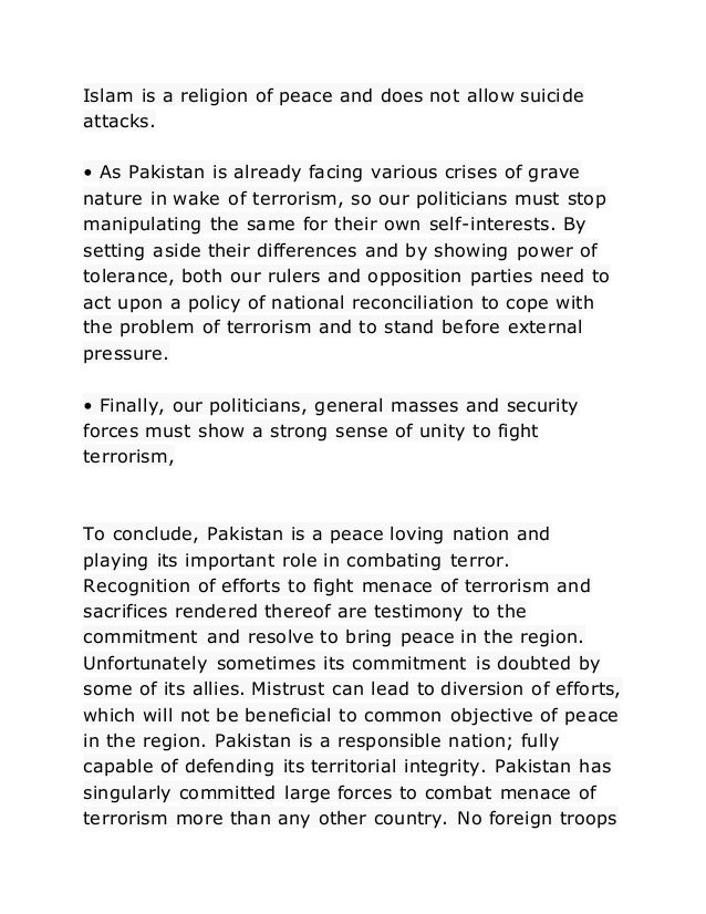 Essay on terrorism has lost its power