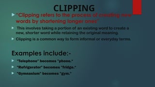 Comprehensive Guide to Word Formation and English Morphology | PPTX