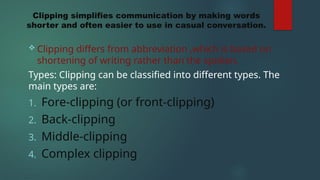 Comprehensive Guide to Word Formation and English Morphology | PPTX