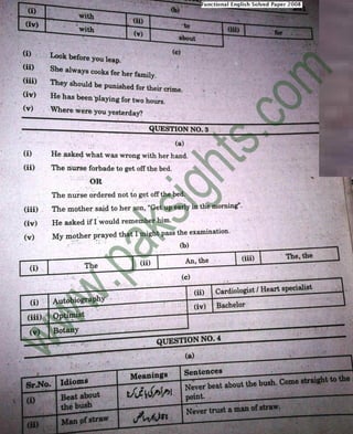 Function English Paper Functional English Solved papers b.com part 1 | PDF