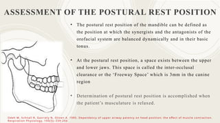 Comprehensive Functional Examination in Orthodontics: Postural Rest ...