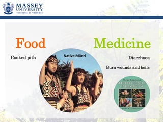 Ma
Diarrhoea
Burn wounds and boils
Food Medicine
Cooked pith Native Māori
 