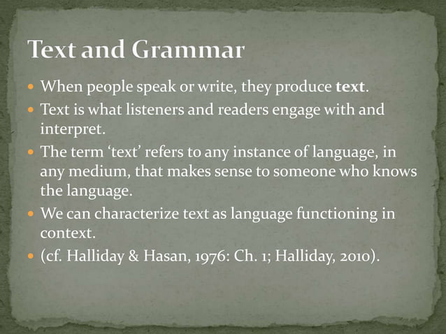 Functional Grammar PPT