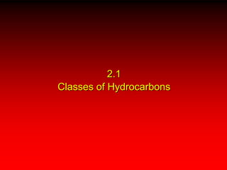 2.1
Classes of Hydrocarbons
 