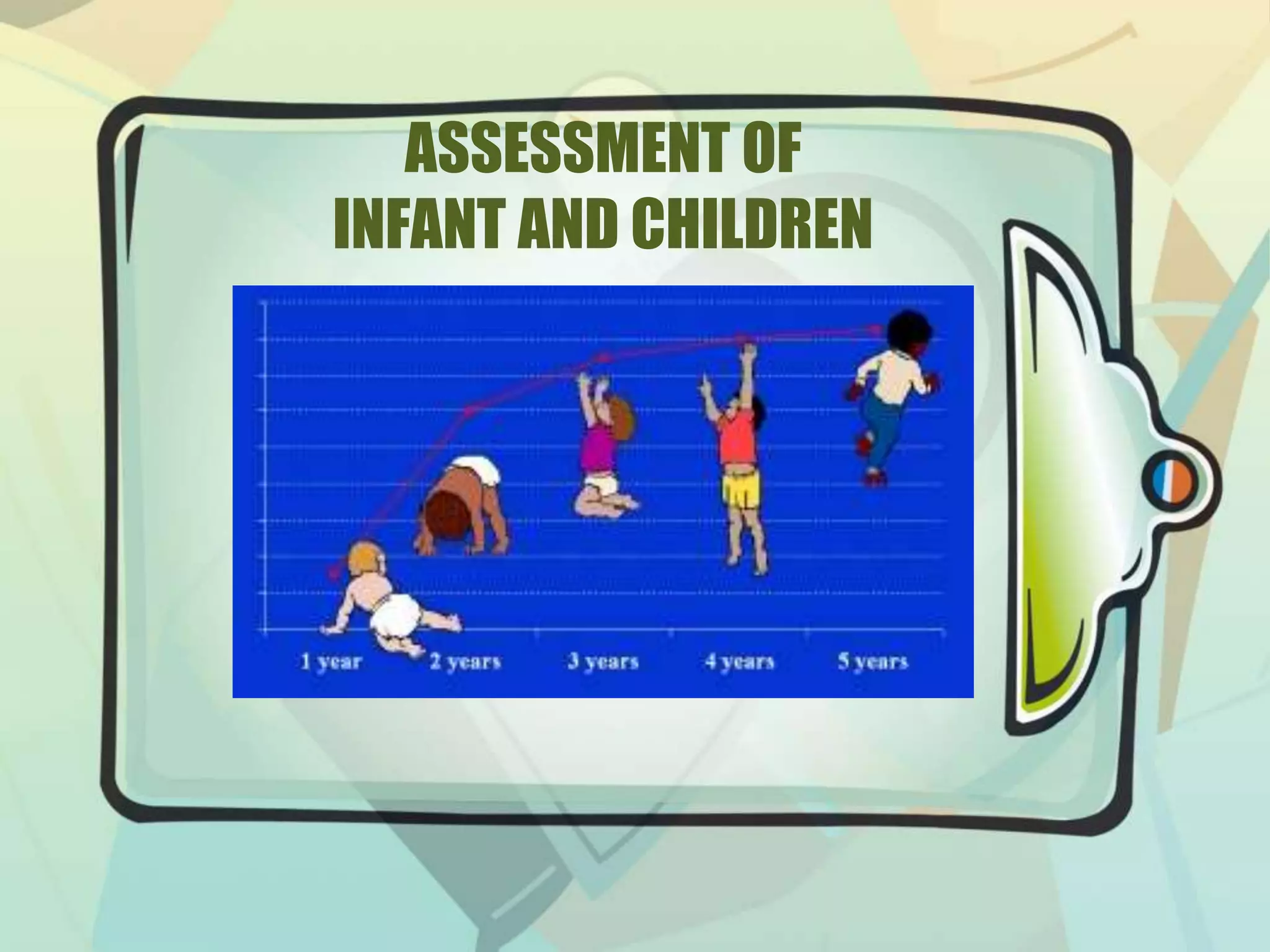 ASSESSMENT OF
INFANT AND CHILDREN
 