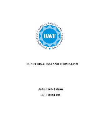 Functionalism and formalism
