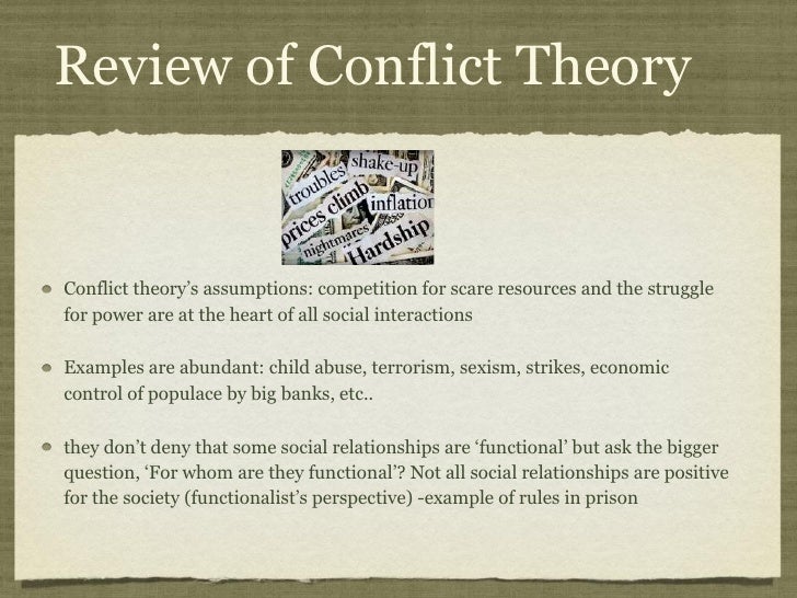 functionalist conflict and interpretive theories Functionalist, conflict, and interaction perspectives on mass media sammie sims soc101: introduction to sociology sociological analysis of the presidential election of 2012 from a structural functionalist perspective and a conflict perspective. functionalist conflict and interpretive theories Functionalist, conflict, and interaction perspectives on mass media sammie sims soc101: introduction to sociology sociological analysis of the presidential election of 2012 from a structural functionalist perspective and a conflict perspective.