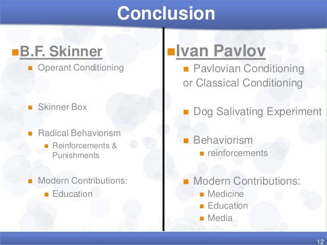 The pavlovian learning model