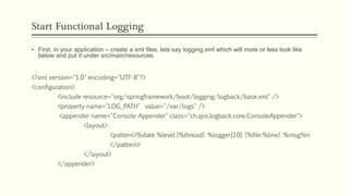 Functional Application Logging Code Examples Using Spring Boot And