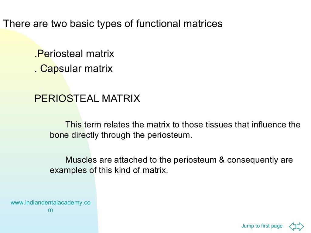 Functional matrix theory