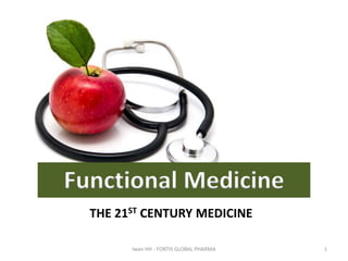 Functional Medicine
THE 21ST CENTURY MEDICINE
Iwan HH - FORTIS GLOBAL PHARMA

1

 