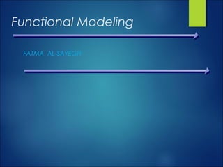 Functional Modeling
FATMA AL-SAYEGH
 