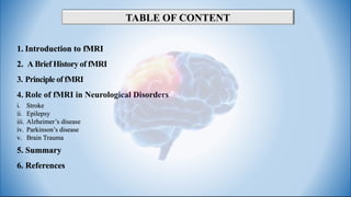 Role of Functional MRI in Neurological disorder | PDF