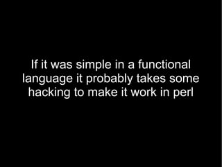 Functional perl