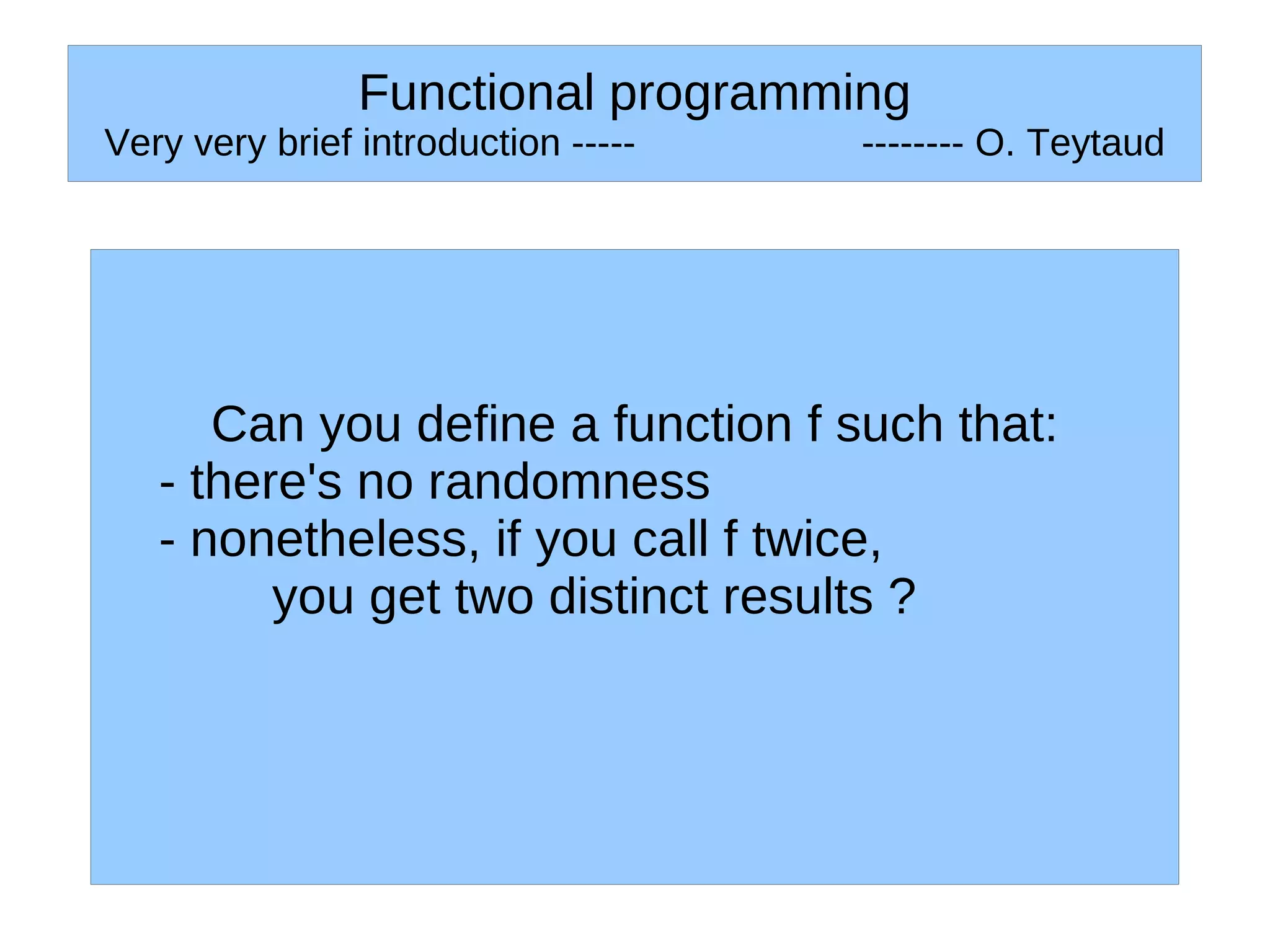 Functional programming | PPT