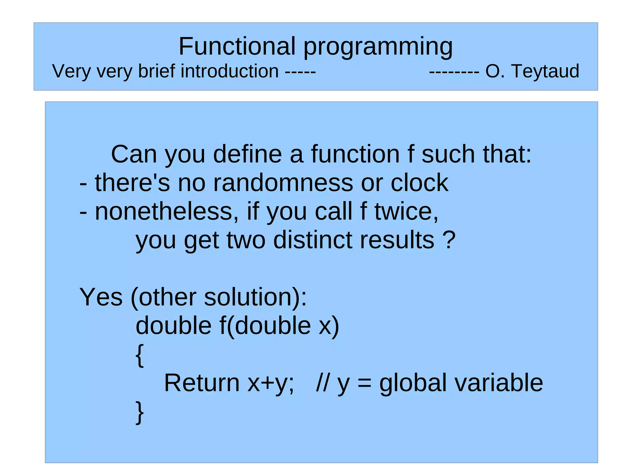 Functional programming | PPT