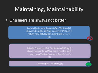 What it really means?
• Immutability is good

 