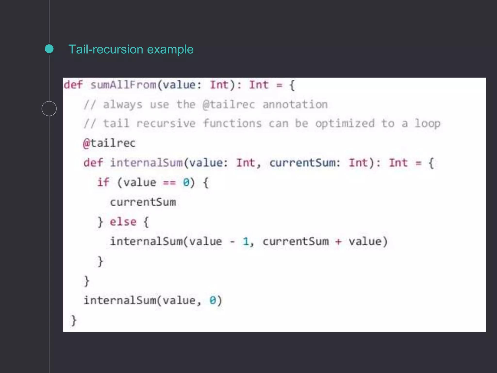 Tail-recursion example
 
