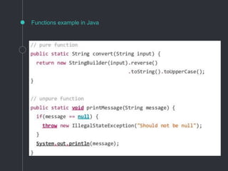 Functions example in Java
 