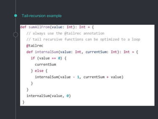 Tail-recursion example
 
