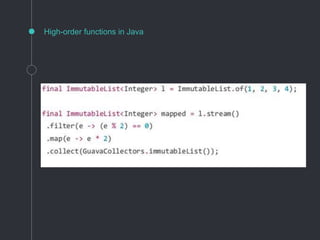 High-order functions in Java
 