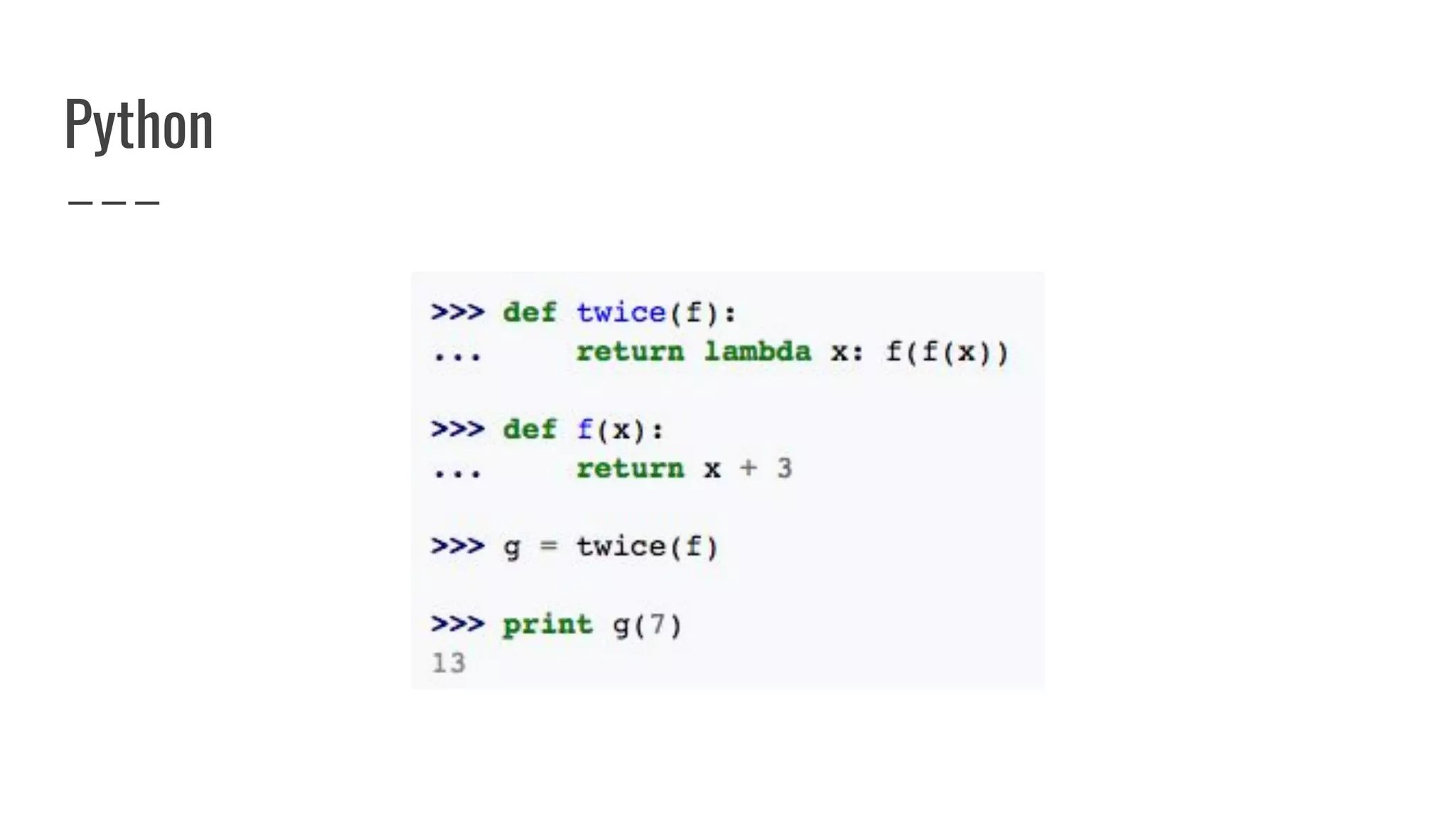 Python
 