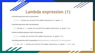 Lambda expression (1)
12
 