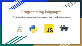 Programming language which supports functional programming:
Programming languages
8
 