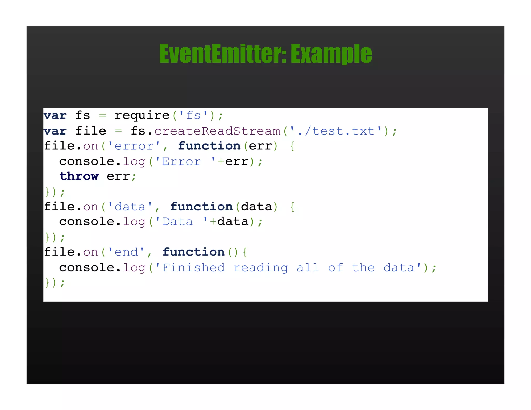 EventEmitter: Example
 