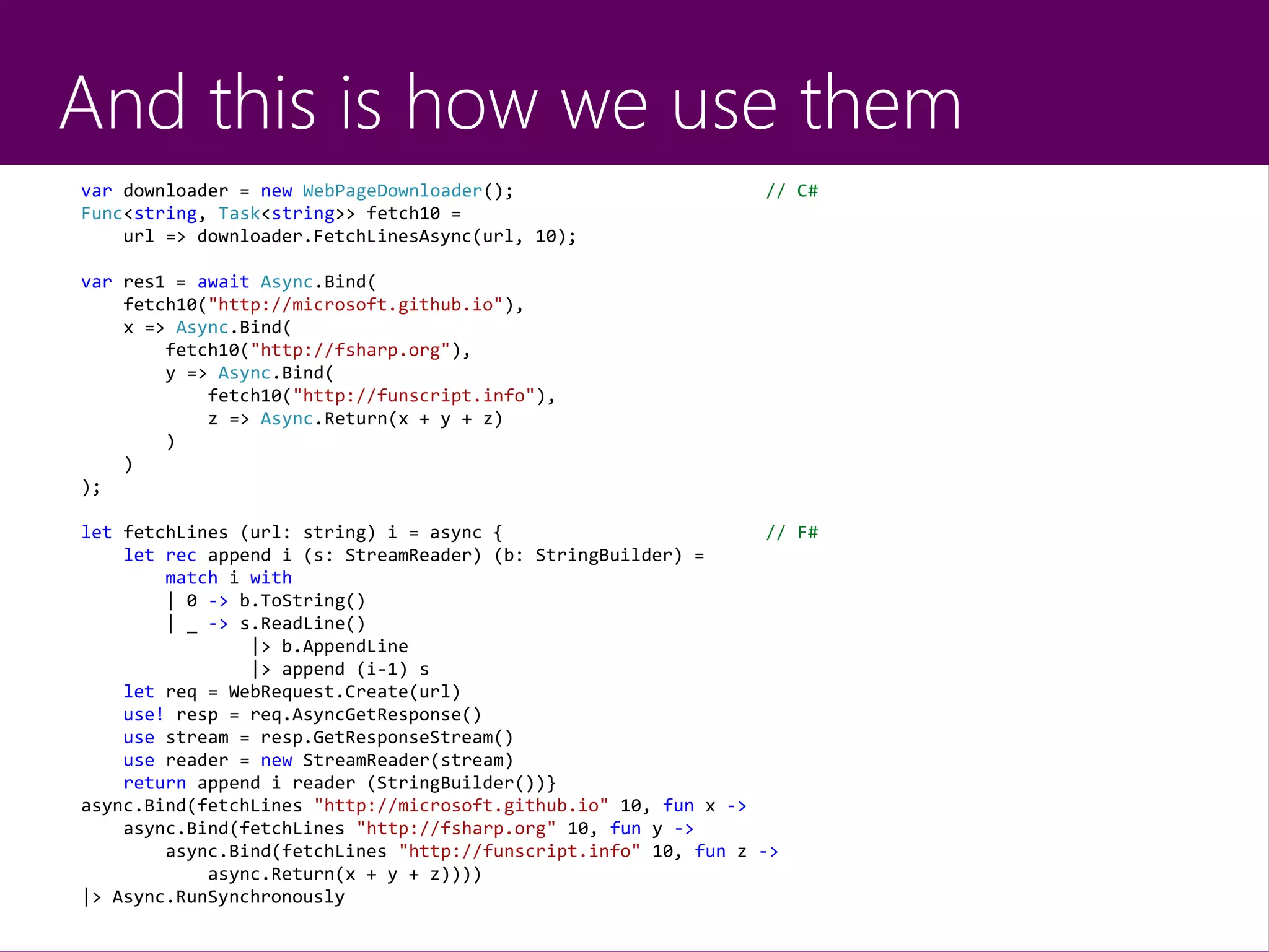 Functional Programming in C# and F# | PPT